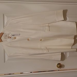 NWT - Chico's winter white long jacket Size 3.